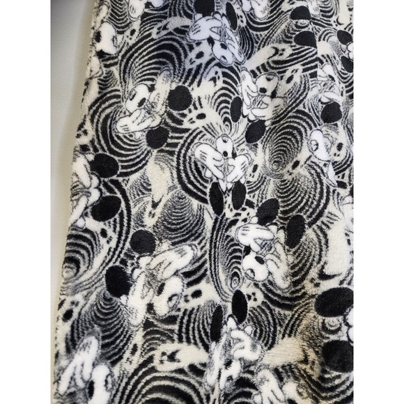 Disney Mickey Mouse PJ Unisex Size Medium‎ Fleece Grey Black Lounge Pajama Pants - Picture 6 of 8